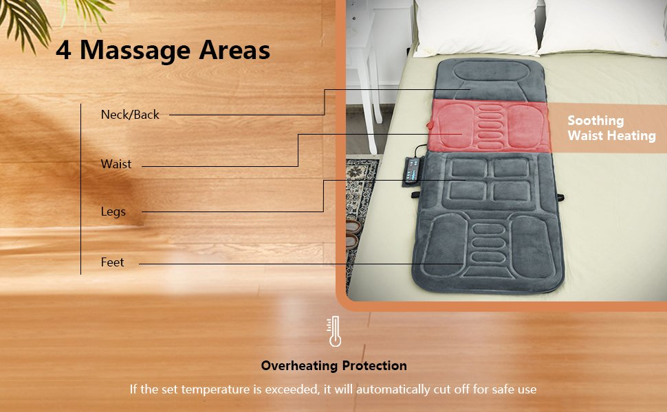 Get a full massage at home with this 10-motor heated mat