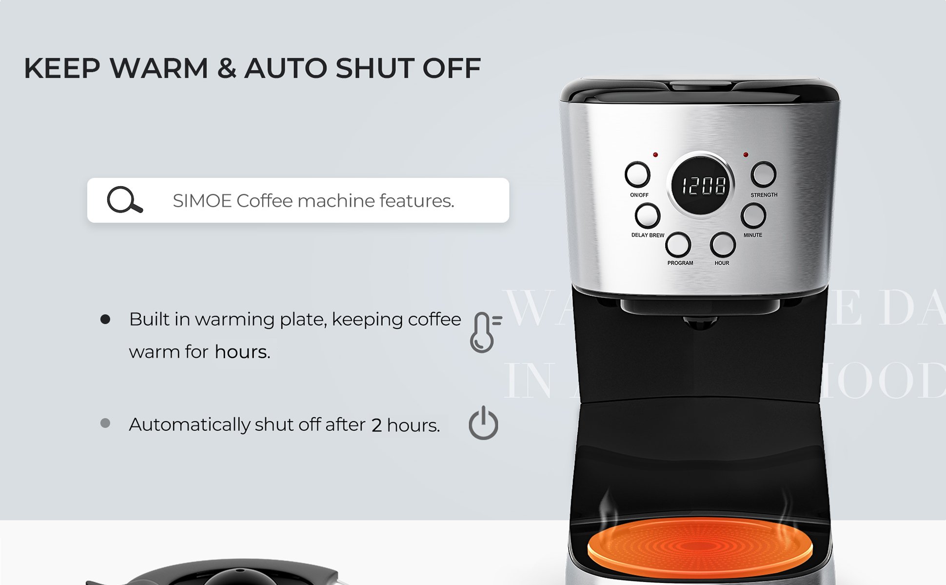 Buy Wholesale China Oem Portable Mini Brew Switch Coffee Maker 12-cup Lcd  Display Programmable Coffee Machine & Brew Coffee Maker at USD 51