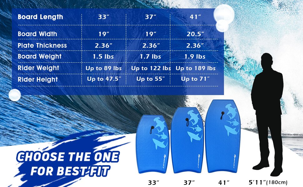 Lightweight Super Bodyboard Surfing with EPS Core Boarding - Costway