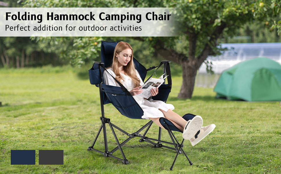 Portable 38 Inch Oversized High Camping Fishing Folding Chair - Costway